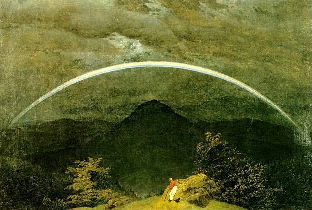 Caspar David Friedrich: A Mountainous Landscape with a Rainbow