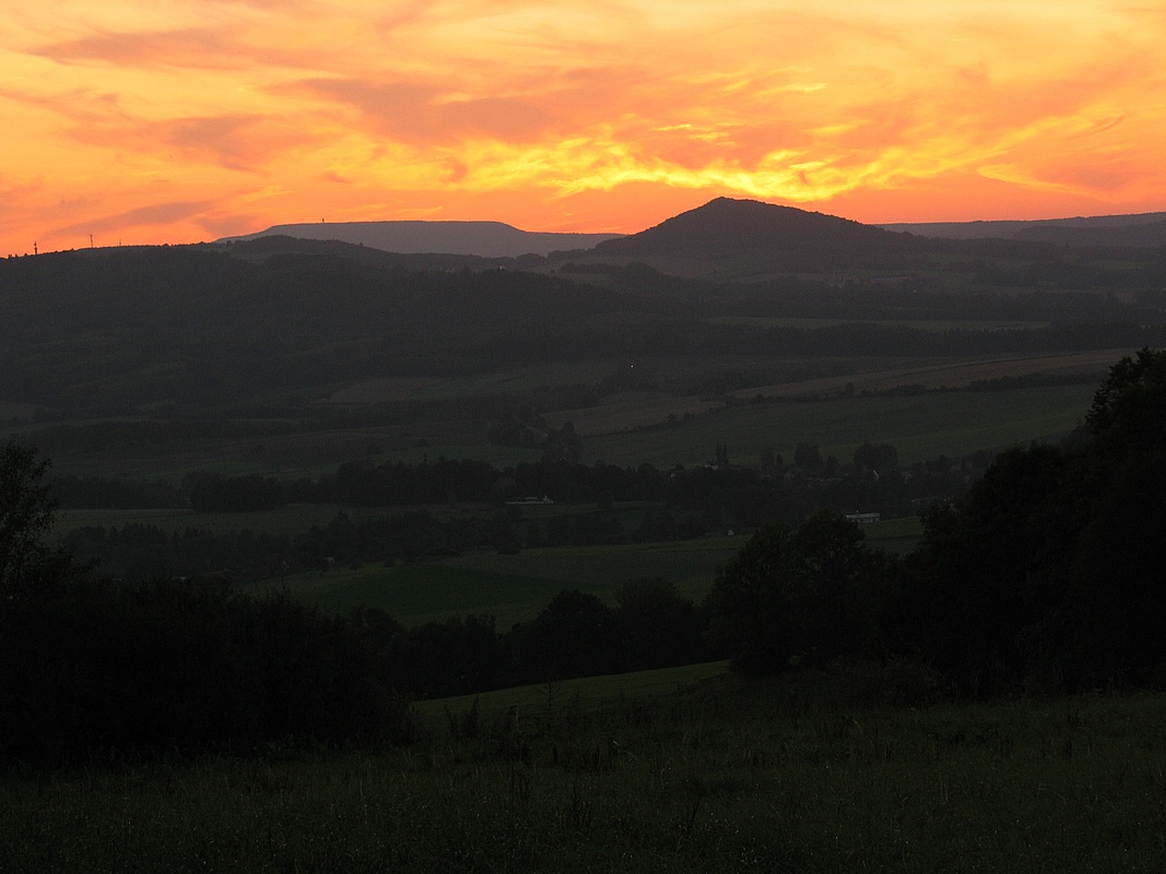 Sunset above Děčínský Sněžník
