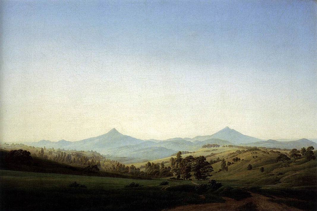 Caspar David Friedrich: Bohemian Landscape with Mount Milleschauer