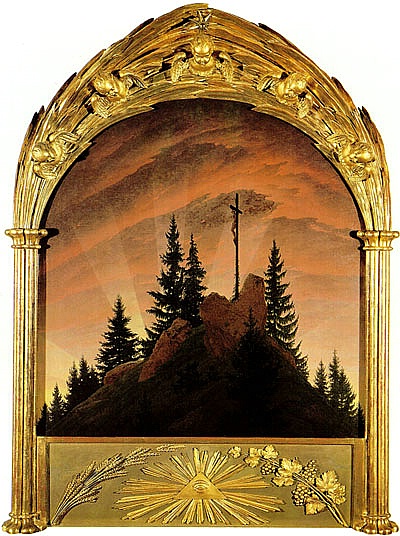 Caspar David Friedrich: Děčínský oltář (Kříž v horách)