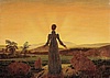 Caspar David Friedrich: Dívka před zapadajícím sluncem