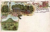 Rozhledna a restaurace na vrcholku Růžové hory
druhá, opláštěná rozhledna z let 1893-1903

pohlednice