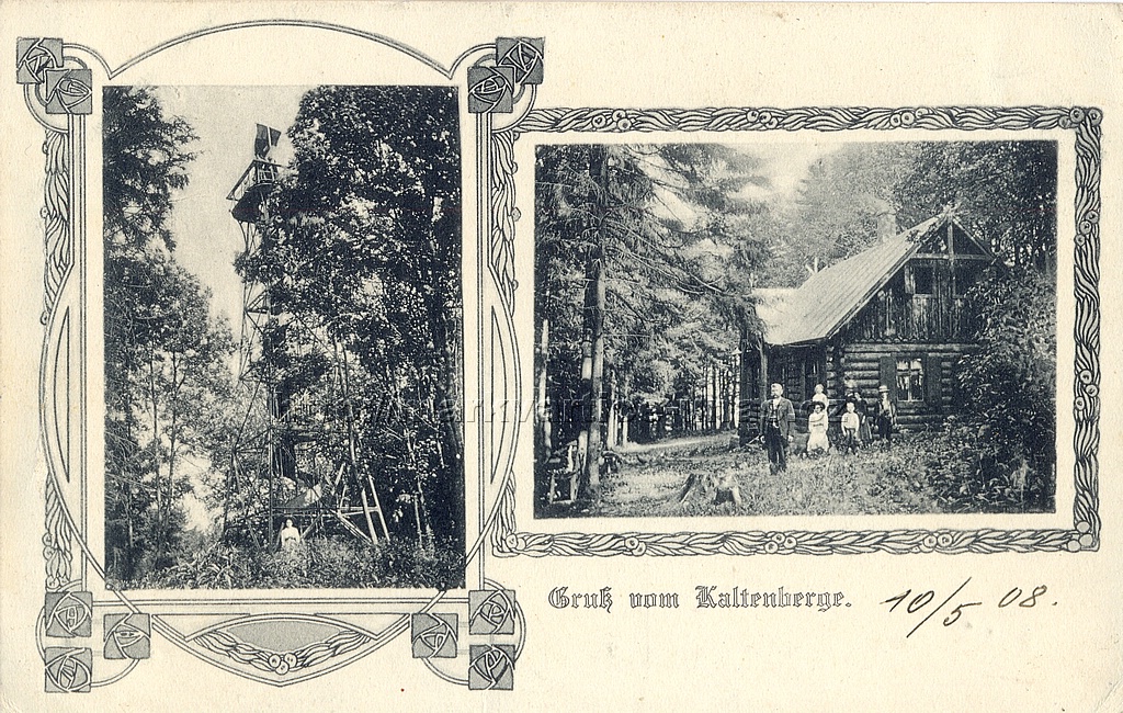 Pozdrav ze Studence
Gruss vom Kaltenberge

datovno 10.5.1908
