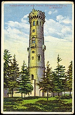 Rozhledna na Dnskm Snnku (750m)
nedatovno, ped rokem 1918
Aussichtsturm auf dem Hohen Schneeberg (750m) bei Bodenbach
Verlag Doerner, Hoher Schneeberg
Ed. Strache, Warnsdorf